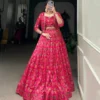 WMN 1136 Tasar Silk Printed Gota Patti Work Lehenga Choli Wholesale