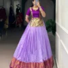 WMN 1132 Cotton Silk Zari Weaving Work Lehenga Blouse Wholesale