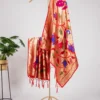WMN 4015 Jacquard Weaving Zari Work Dupatta Wholesale