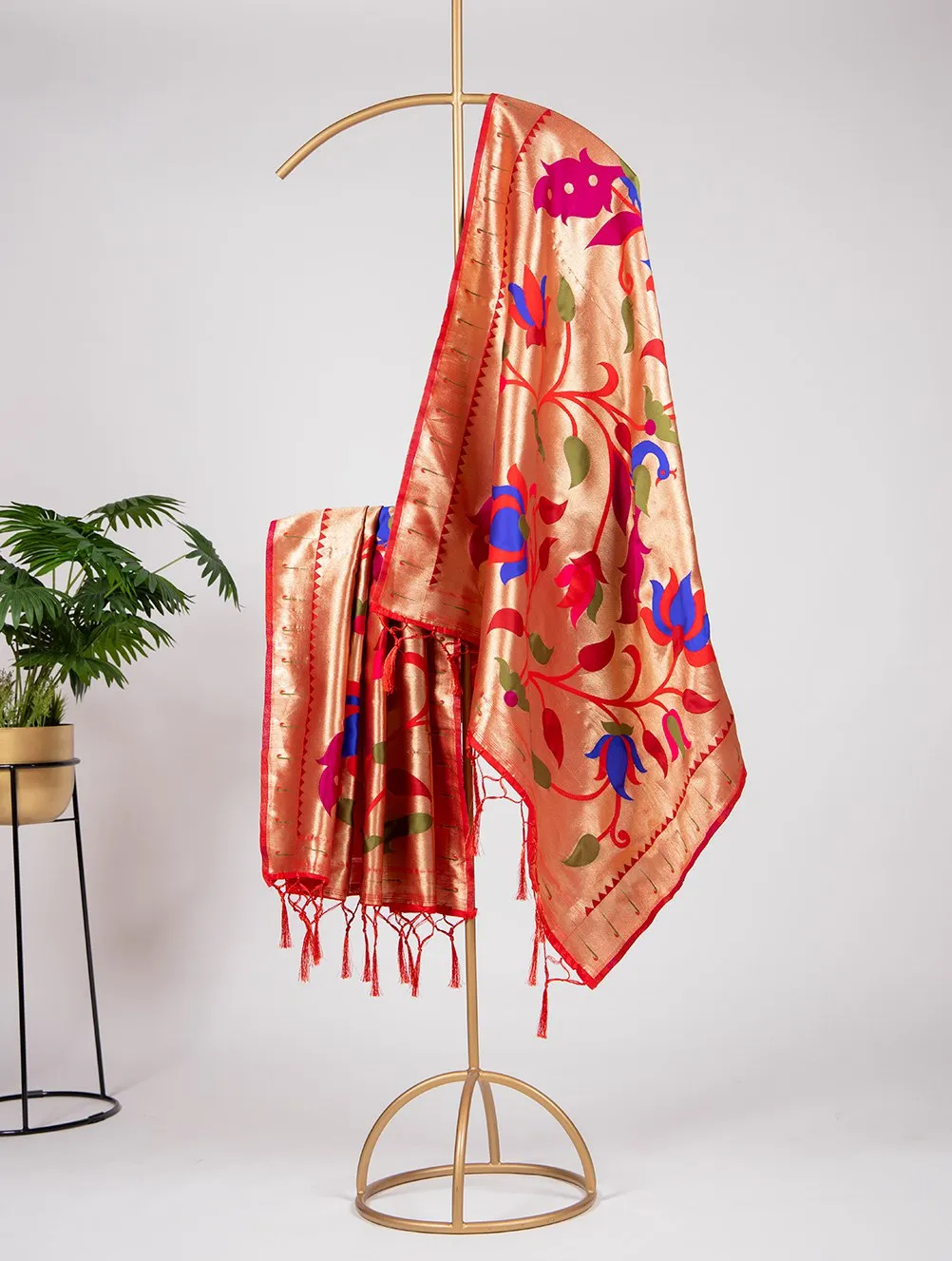 WMN 4015 Jacquard Weaving Zari Work Dupatta Wholesale