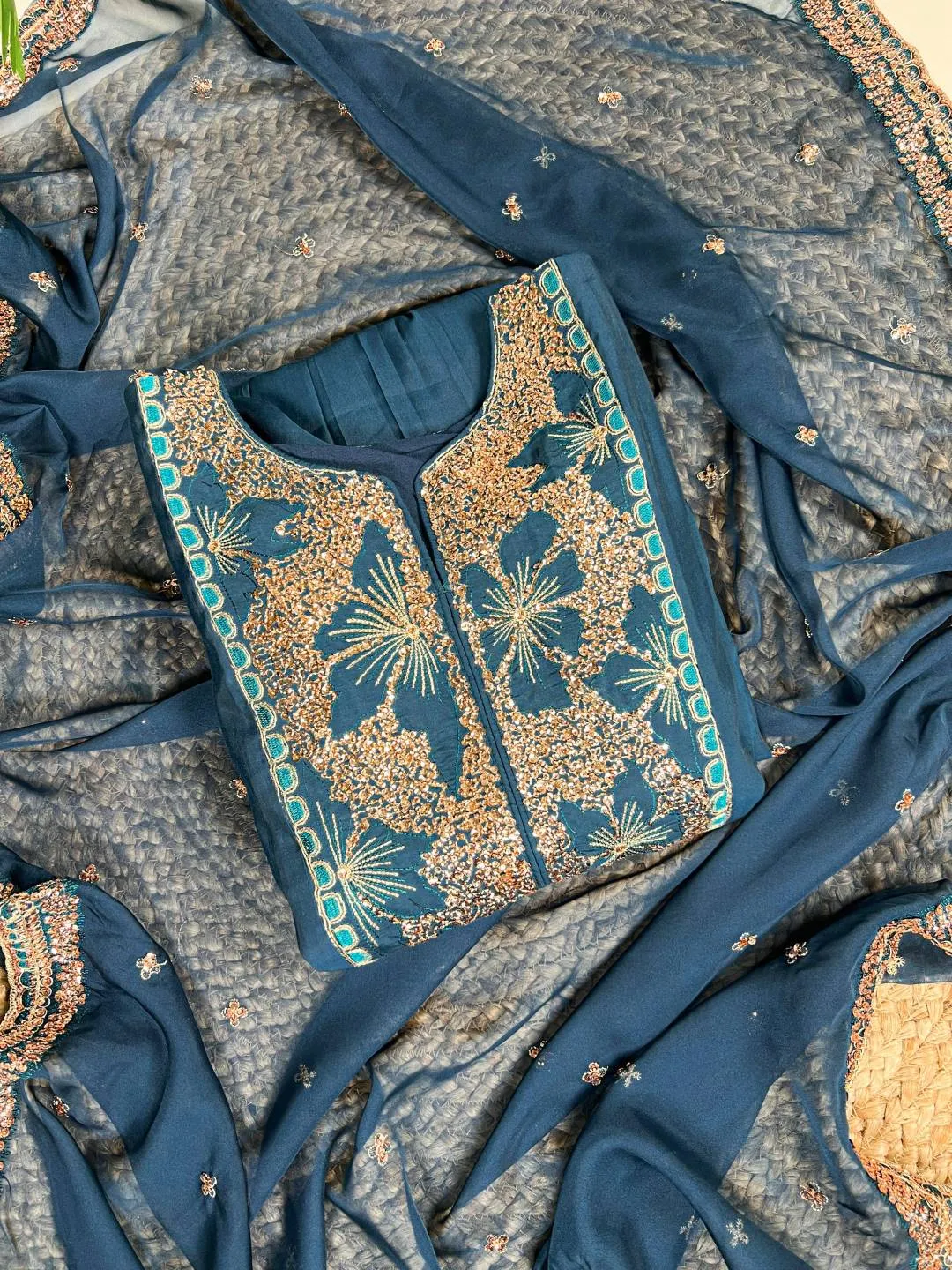 WMN 3034 Roman Silk Embroidery Readymade Dress Wholesale