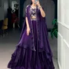 WMN 1455 Fendi Silk Embroidery Party Wear Lehenga Choli Wholesale