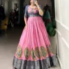 WMN 5310 Dola Silk Kalamkari Gown Wholesale