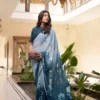 WMN 7038 Weightless Marbal Floral Printed Saree Wholesale
