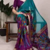 WMN 7036 Viscose Chanderi Zari Weaving Work Saree Wholesale