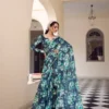 WMN 7042 Weightless Marbal Floral Printed Saree Wholesale