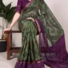 WMN 7046 Viscose Chanderi Zari Weaving Work Saree Wholesale