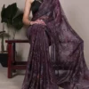 WMN 7051 Lurex Brasso Floral Viscose Brasso Festive Saree Wholesale