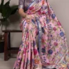 WMN 7057 Tasar Silk Floral Printed Saree Wholesale