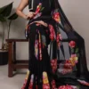 WMN 7009 Chiffon Floral Printed Saree Wholesale