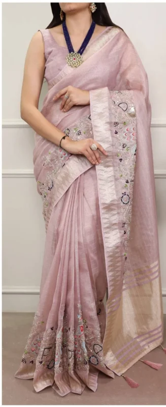 Latest WMN 7401 Zari Kota Tissue Embroidery Weaving Festive Saree Wholesale 2026