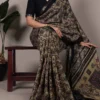 WMN 7200 Viscose Chanderi Printed Weaving Work Saree Wholesale