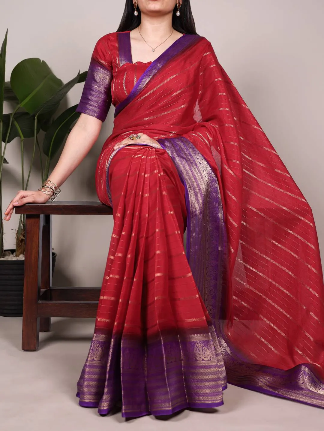 WMN 7029 Crepe Zari Weaving Work Festival Saree Wholesale