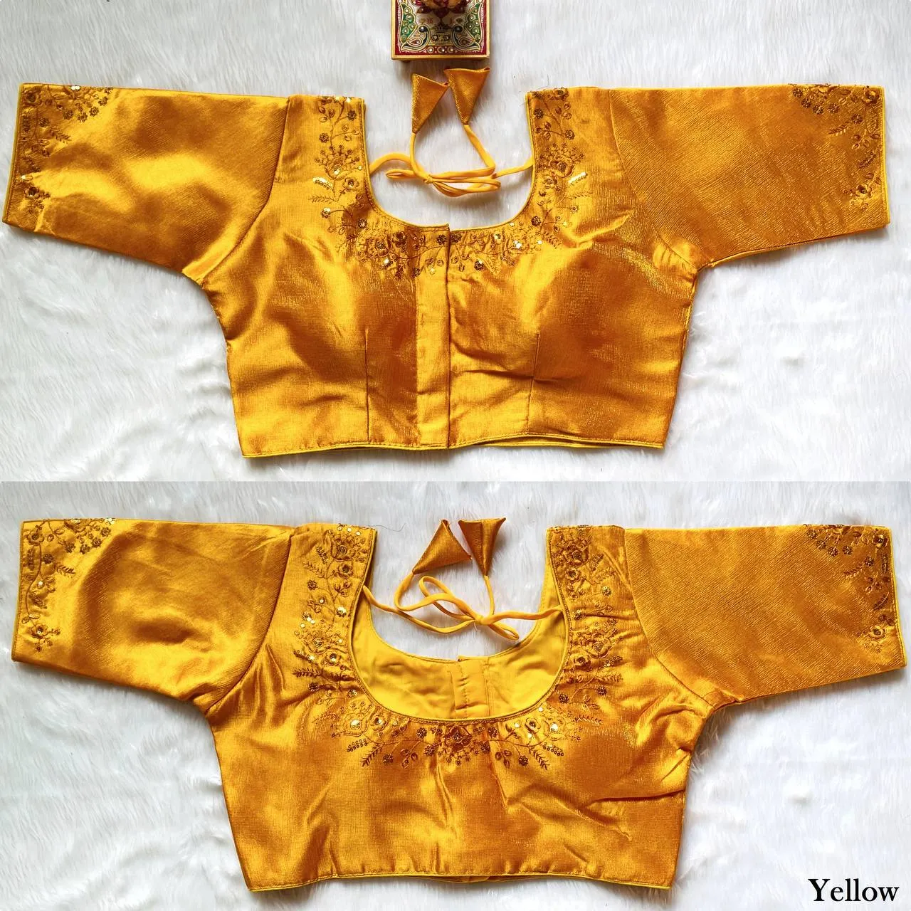 Mrunal 293 Kalki Milan Silk Embroidery Festival Readymade Blouse