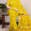 WMN 7907 Naylon Dyeable Weaving Work Saree Wholesale