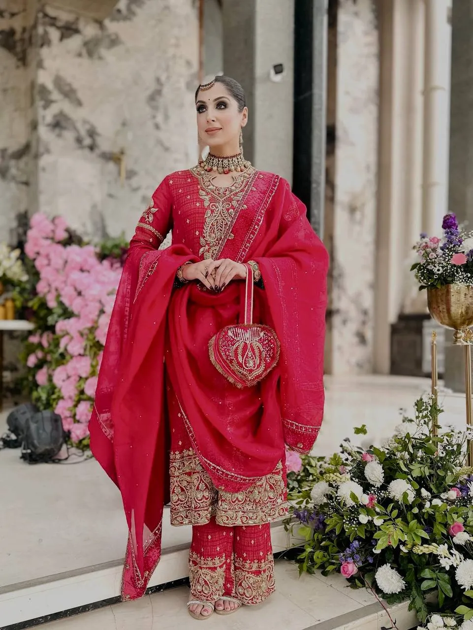 Sabina 5327 Crunchy Silk Embroidery Wedding Pakistani Suit Wholesale