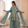 Sabina 5340 Fendy Silk Embroidery Party Wear Sharara Suit Wholesale