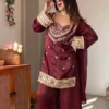 Sabina 5326 Fendy Silk Mirror Work Party Wear Sharara Suit Wholesale