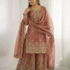 Sabina 5319 Gmy Silk Embroidery Party Wear Sharara Suit Wholesale