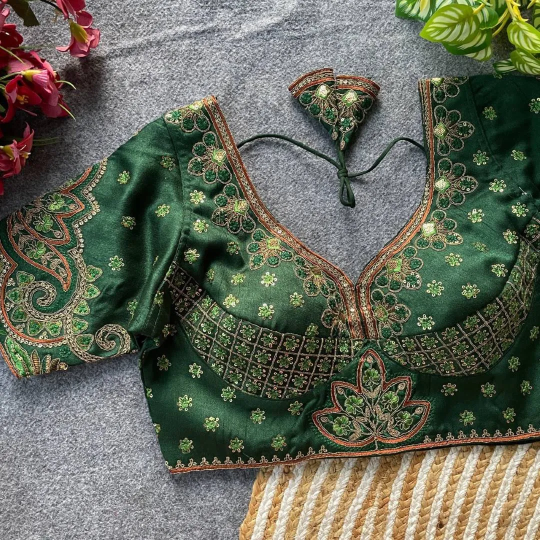 Mrunal 2048 Kamal Italian Silk Thread Festival Readymade Blouse Wholesale