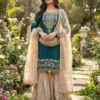 Sabina 1694 Gmy Silk Embroidery Party Wear Sharara Suit Wholesale