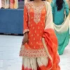 Sabina 536 Gmy Silk Designer Party Wear Sharara Suit Wholesale
