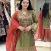 Buy Sabina 539 Roman Glass Silk Embroidery Party Wear Sharara Suit Wholesale 2026