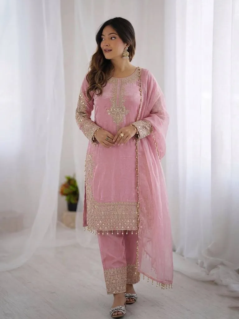Sabina 540 Roman Glass Silk Embroidery Festival Salwar Suit Wholesale