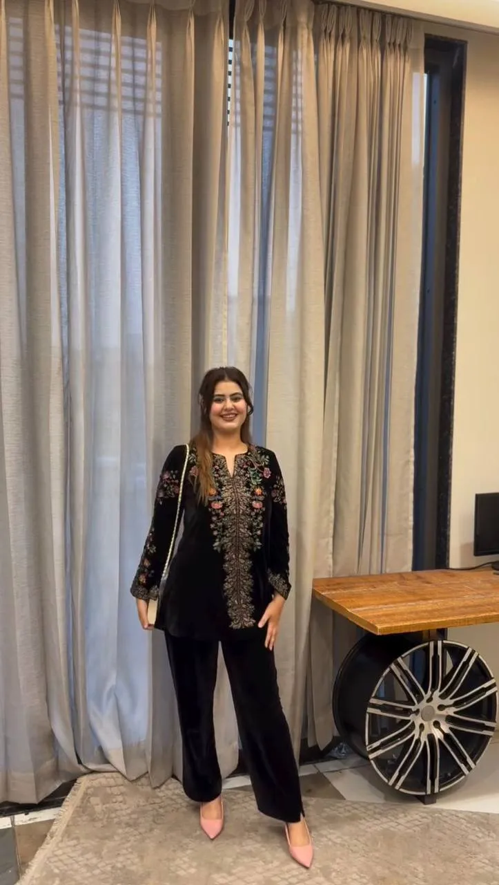 BV 426 Velvet Readymade Co Ord Set Wholesale Collection