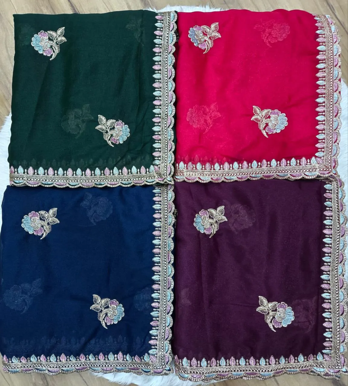 Latest RC1 Soft Choklei Silk Embroidery Festival Saree Wholesale Surat 2026
