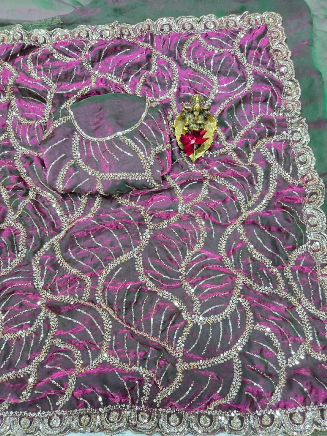 RC1 Chandni Space Silk Original Deeds Work Saree Wholesale Surat