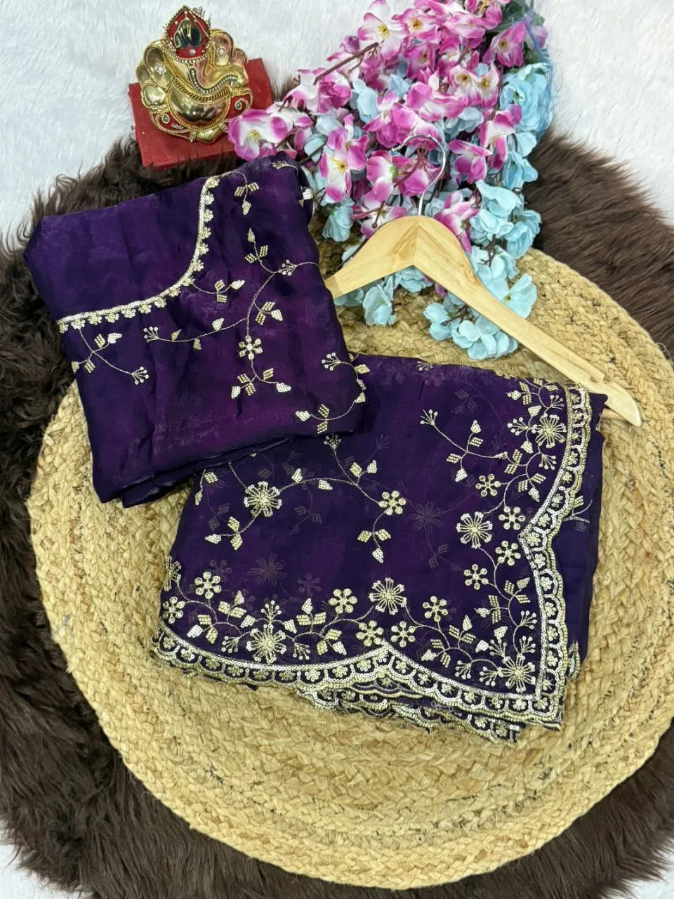 RC1 Fendy Silk Embroidery Work Wedding Wear Saree Wholesale Surat