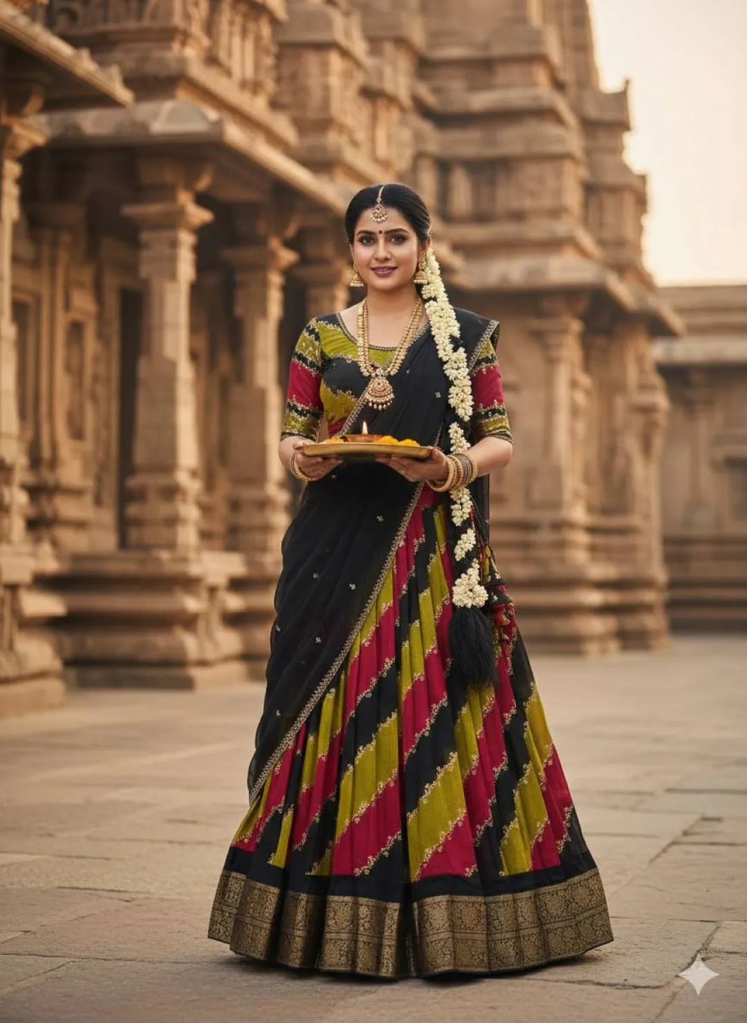 Vally 87 Kanchi Cotton Weaving South Style Lehenga Saree Wholesale Surat