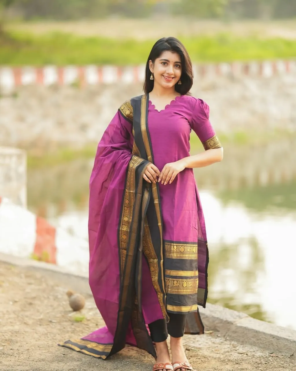 Vally Kanchi Cotton Zari Weaving Work Readymade Dress Wholesale Surat