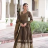Moni 1218 Vichitra Silk Embroidery Festival Gown Wholesale Surat