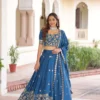 Moni 5062 Vichitra Silk Embroidery Work Lehenga Choli Wholesale Surat