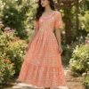 Moni 1257 Muslin Silk Gingham printed Readymade Kurti Wholesale Surat