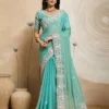 Kiara Dhwani1 Soft Moss Chiffon Party Wear Saree Wholesale Surat