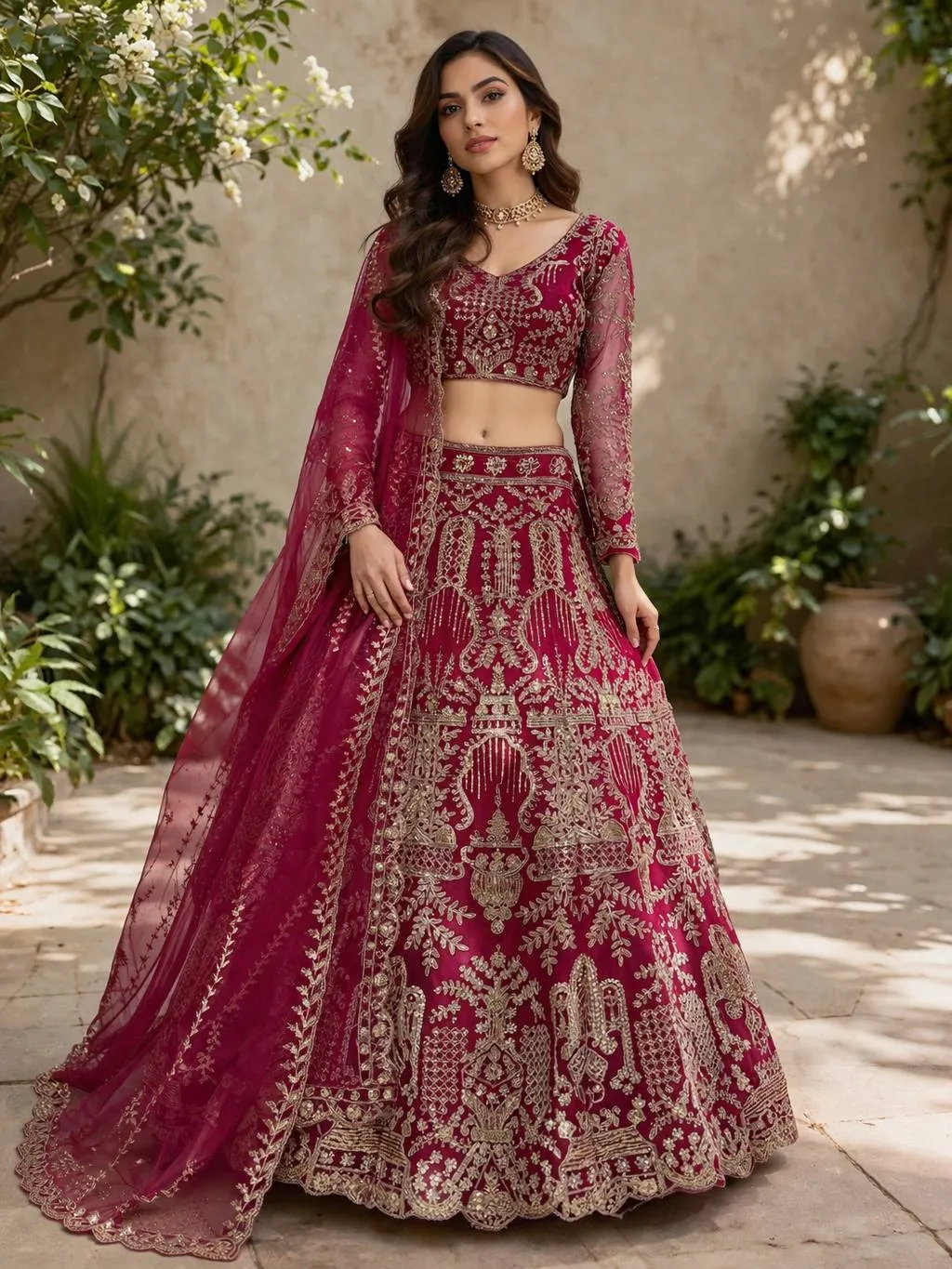 SBD 1837 Butterfly Net Embroidery Lehenga Choli Wholesale Surat