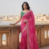 Kiara Priyal Georgette Bandhej Printed Saree Wholesale Surat