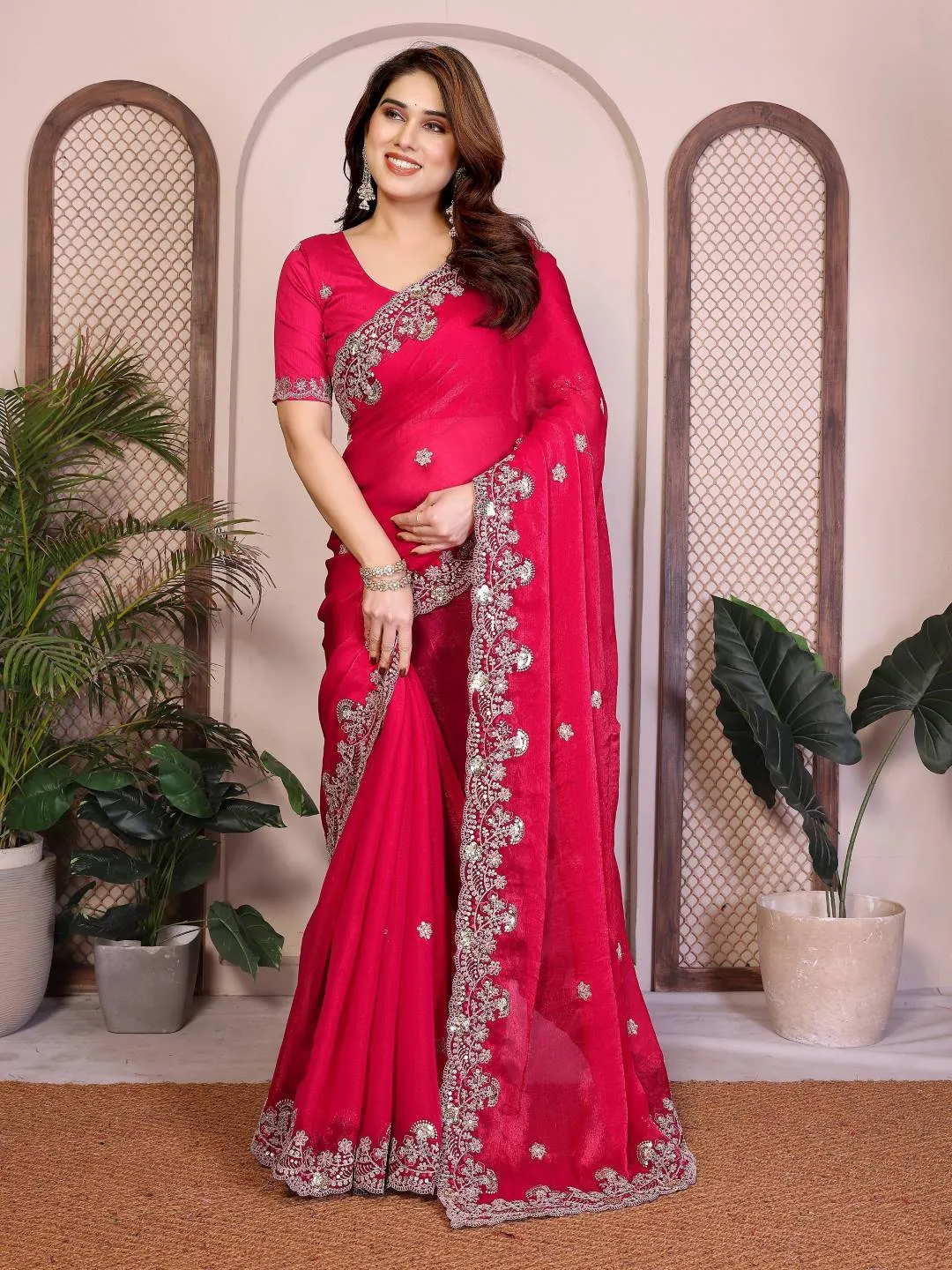 Kiara Oreva10 Fendy Chiffon Silk Embroidery Party Wear Saree Wholesale Surat