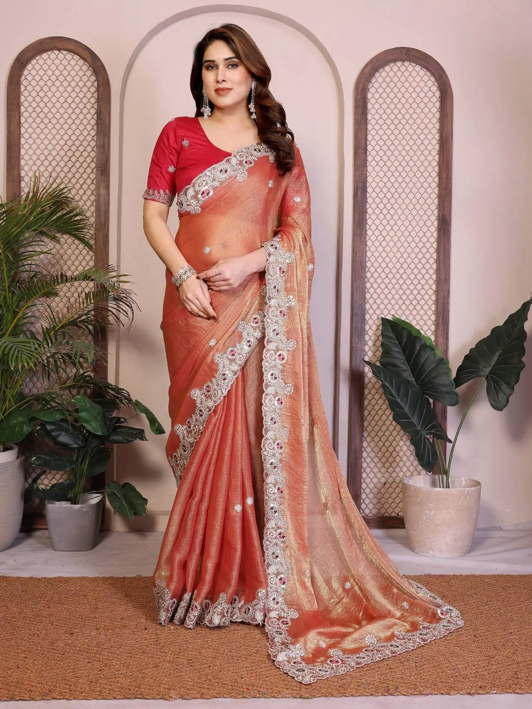 Stylish Kiara Oreva10 Fendy Chiffon Silk Embroidery Party Wear Saree Wholesale Surat 2026