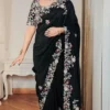 Kiara Sargam Georgette Embroidery Wedding Saree Wholesale Surat