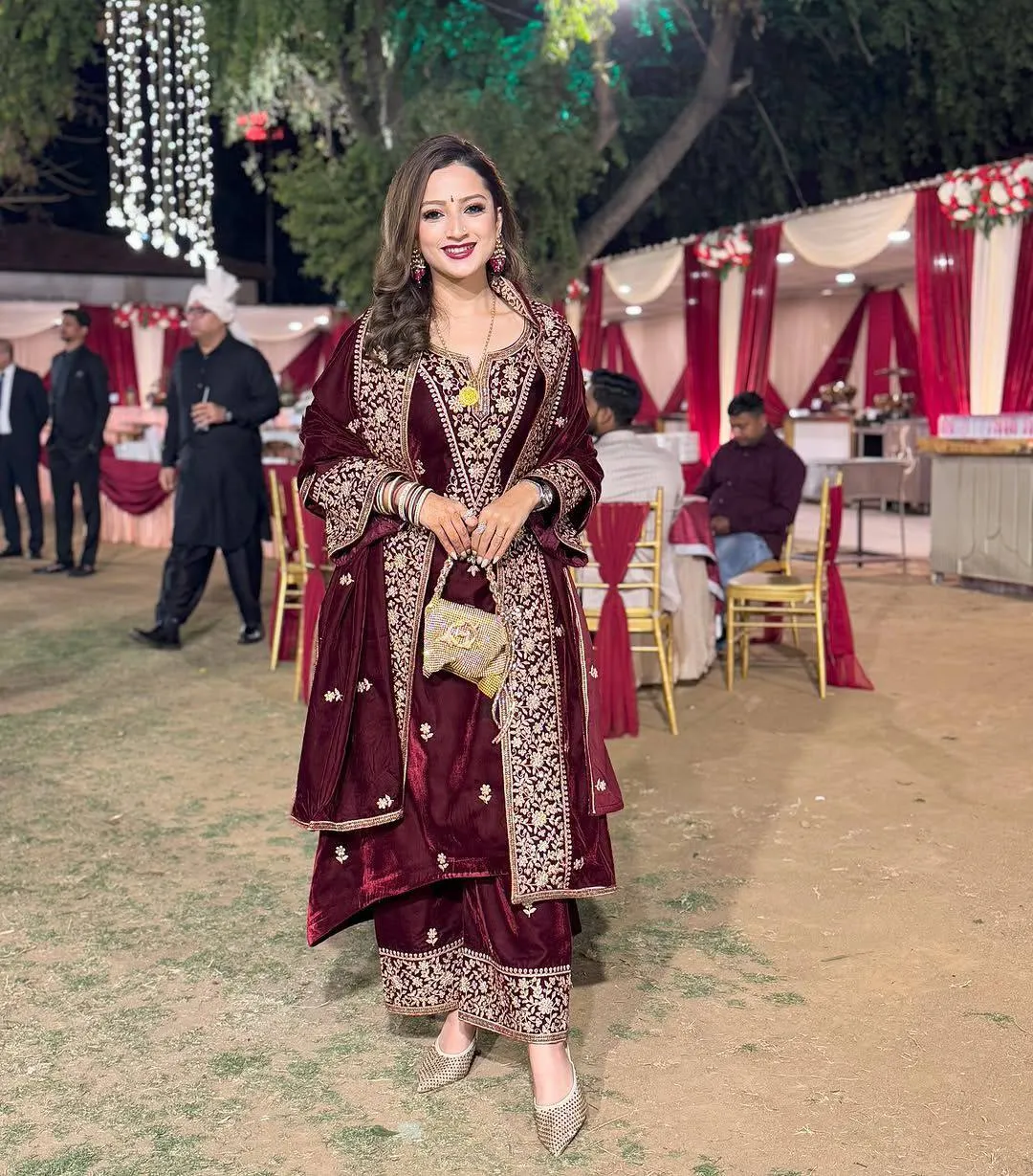 C585 1411 Velvet Festival Readymade Dress Wholesale Surat