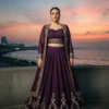 C585 227 Georgette Embroidery Indo Western Wholesale Surat