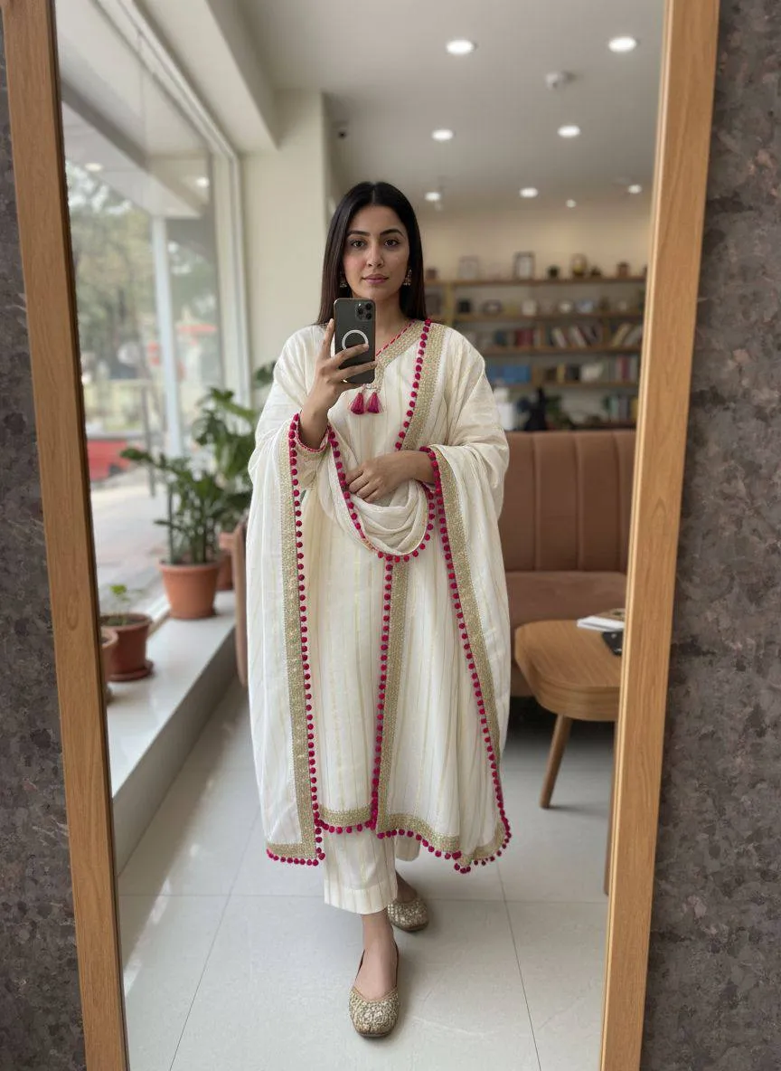C585 228 Chanderi Silk Office Wear Readymade Dress Wholesale Surat