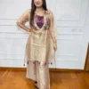 C585 216 Organza Silk Embroidery Kurti Wholesale Surat
