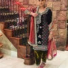 C585 1171 Organza Silk Embroidery Sharara Suit Wholesale Surat