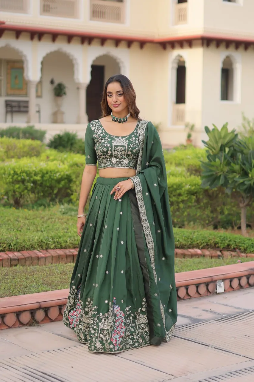 Mohini 7153 Vichitra Silk Embroidery Work Lehenga Choli Surat Market
