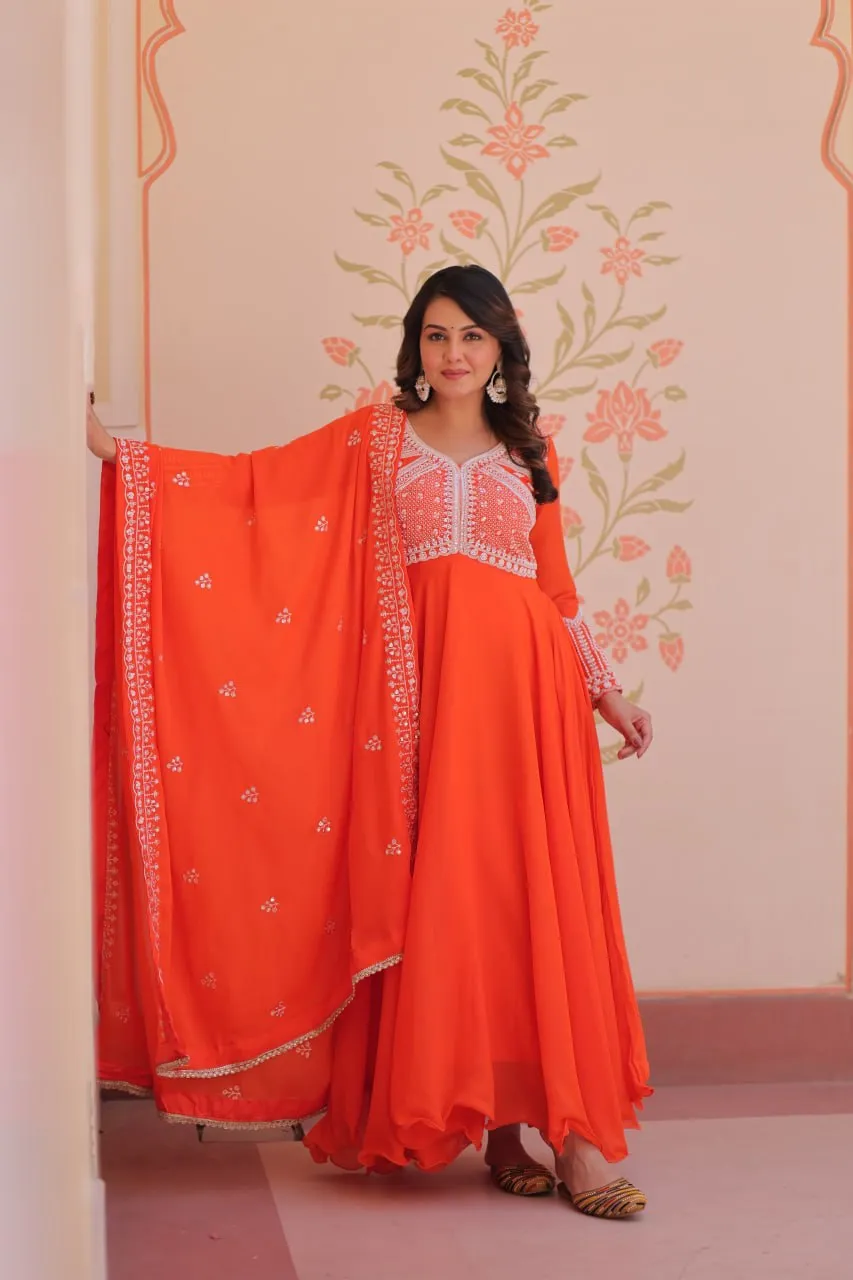 Mohini 9313 Georgette Embroidery Work Festival Gown Wholesale Surat